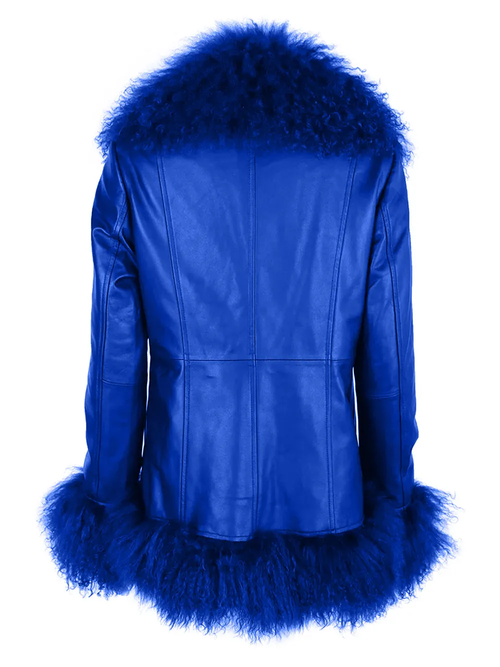 LAINNE Leather Shearling Fringed Jacket