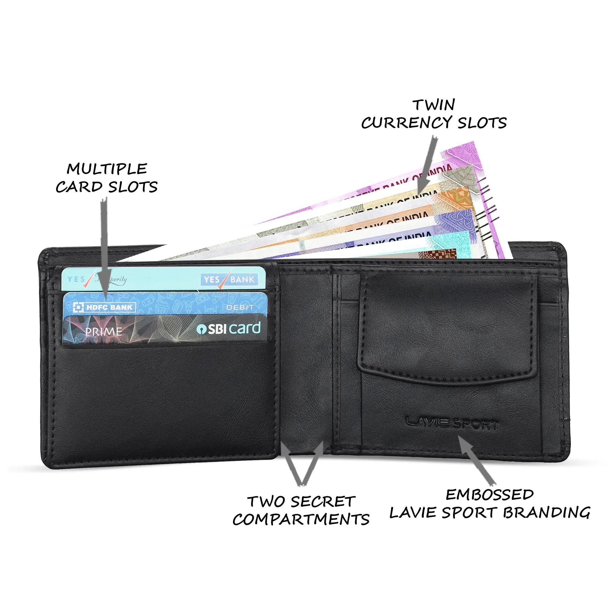 Lavie Sport Chief Classic Line Men's Wallet Black