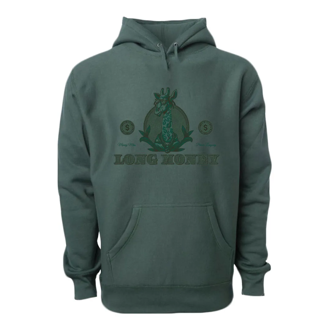 Long Money- Dark Green Hoodie