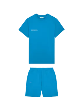 Mens 365 T-shirt and Shorts Bundle—Geyser Blue