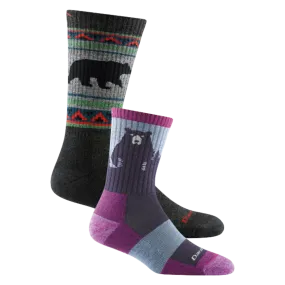 Men's and Women's Bear 2-Pack Hiking Socks