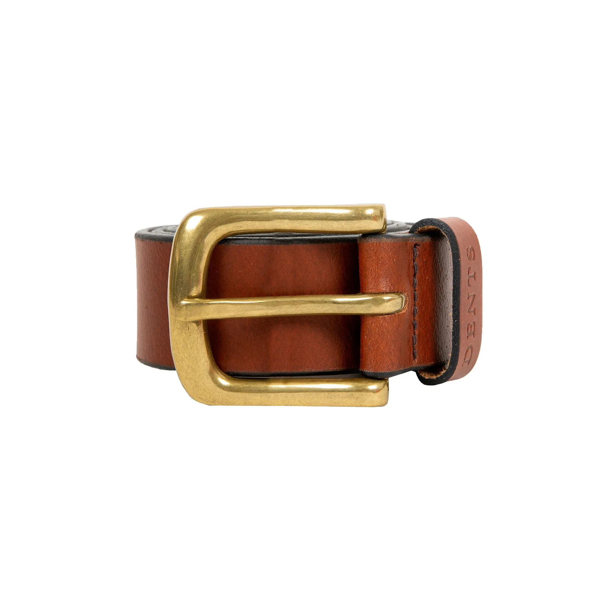 Men’s Heritage Lined Full-Grain Leather Belt with Brass Buckle