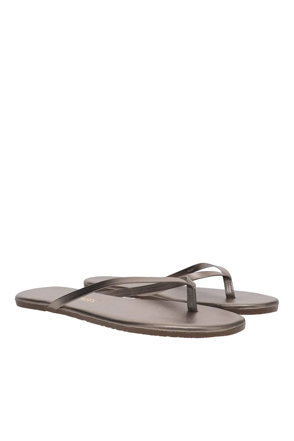 Metallics Frosty Grey Leather Sandals