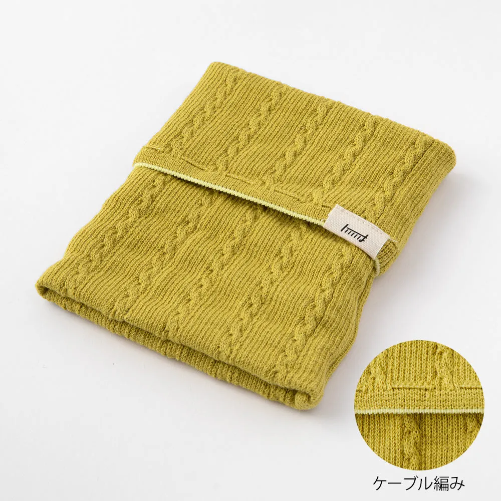 Midori Knitted Book Band with Pockets [For A6 - B6] - Yellow