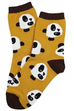 Penny the Panda Cotton Socks Mustard