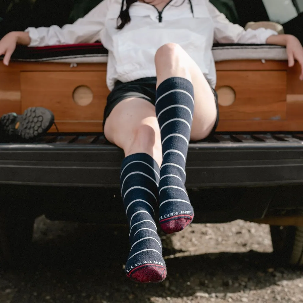 Pinstripe Compression Sock - Ultralight