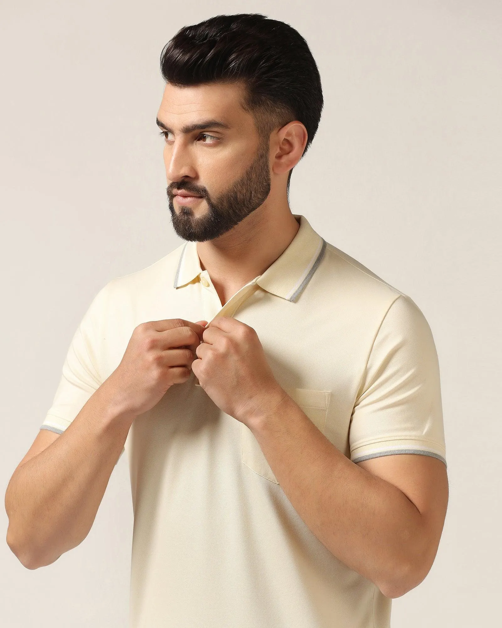 Polo Light Yellow Solid T-Shirt - Walter