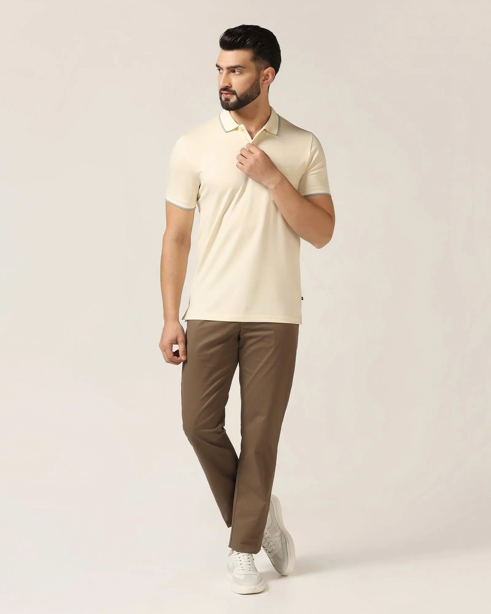 Polo Light Yellow Solid T-Shirt - Walter