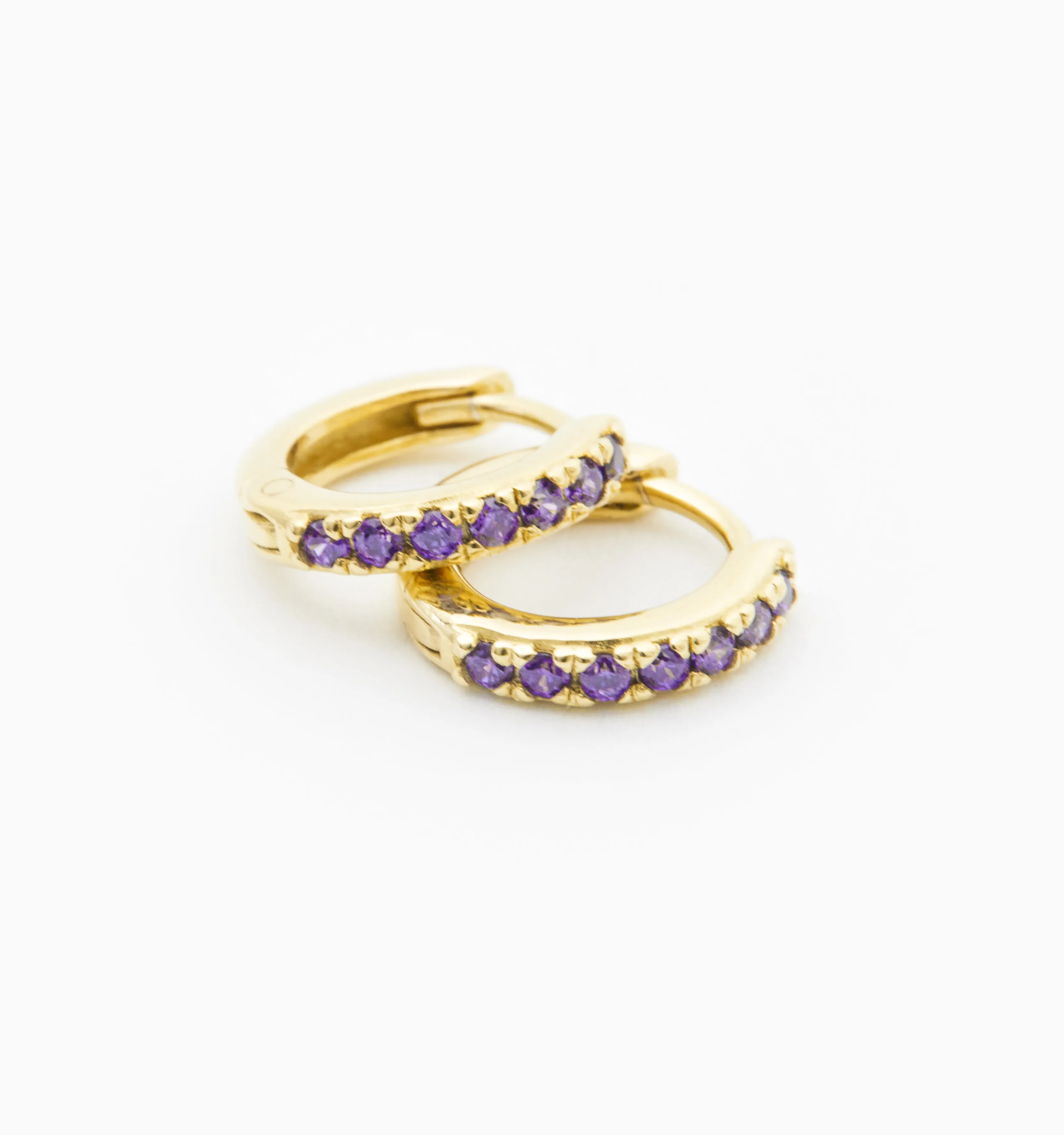 Purple Hoop Earrings