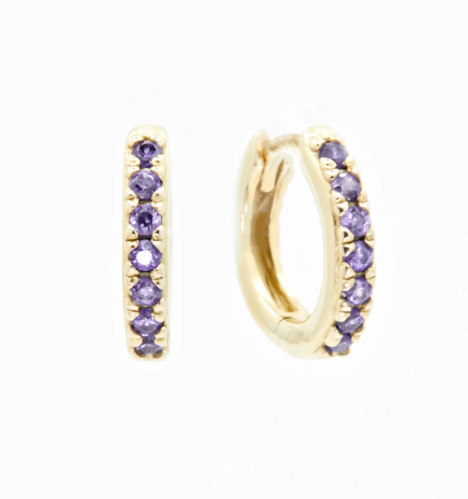 Purple Hoop Earrings