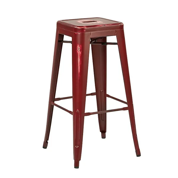 Rusty Barn Red Finish Bar Stool