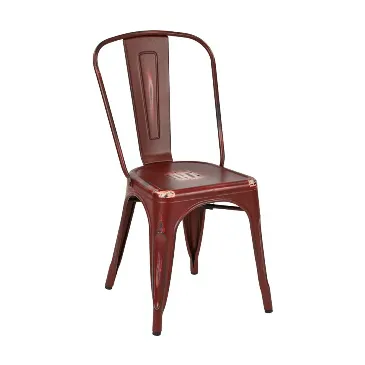 Rusty Barn Red Finish Tolix Chair