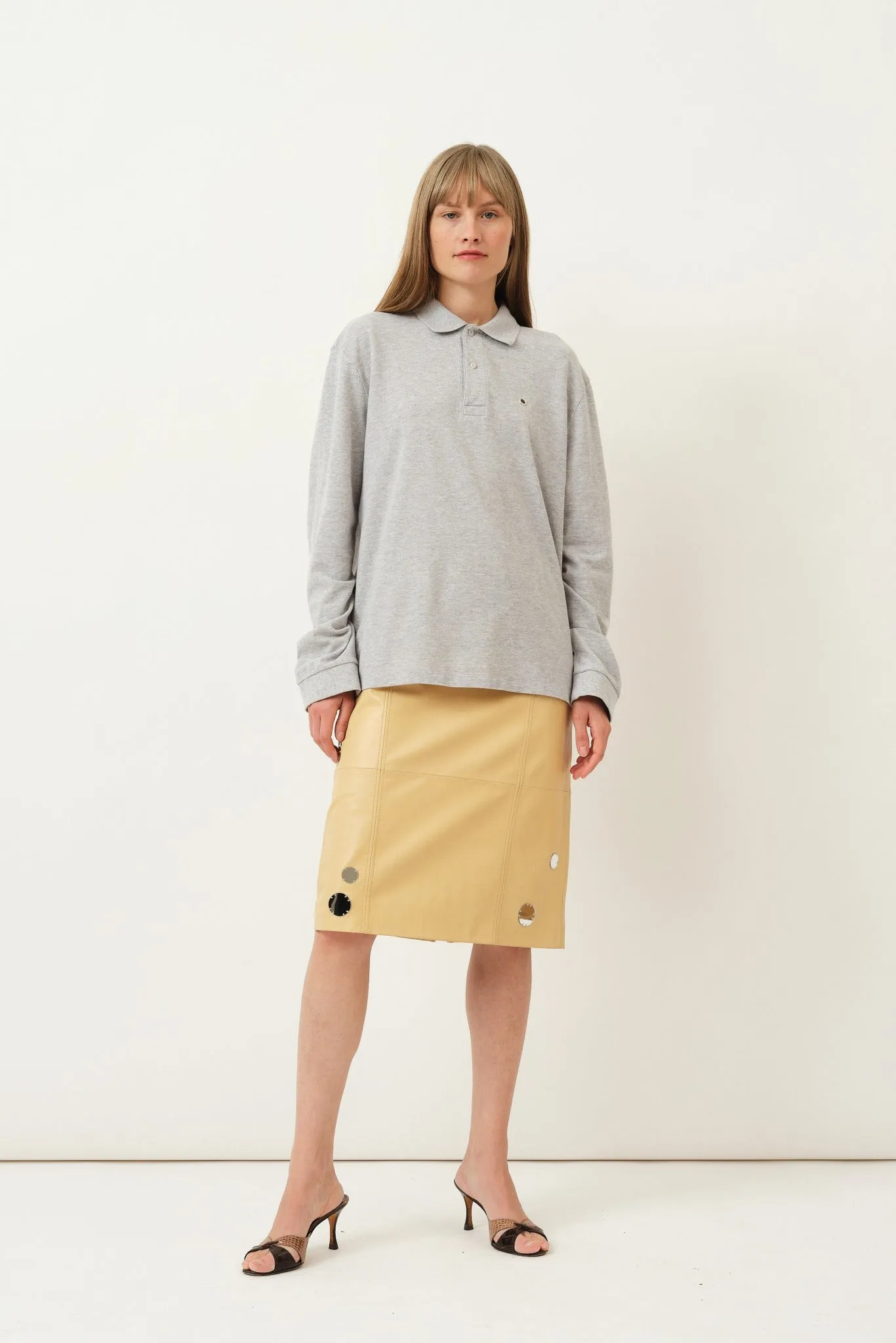 Serena Polo Shirt — Grey Melange