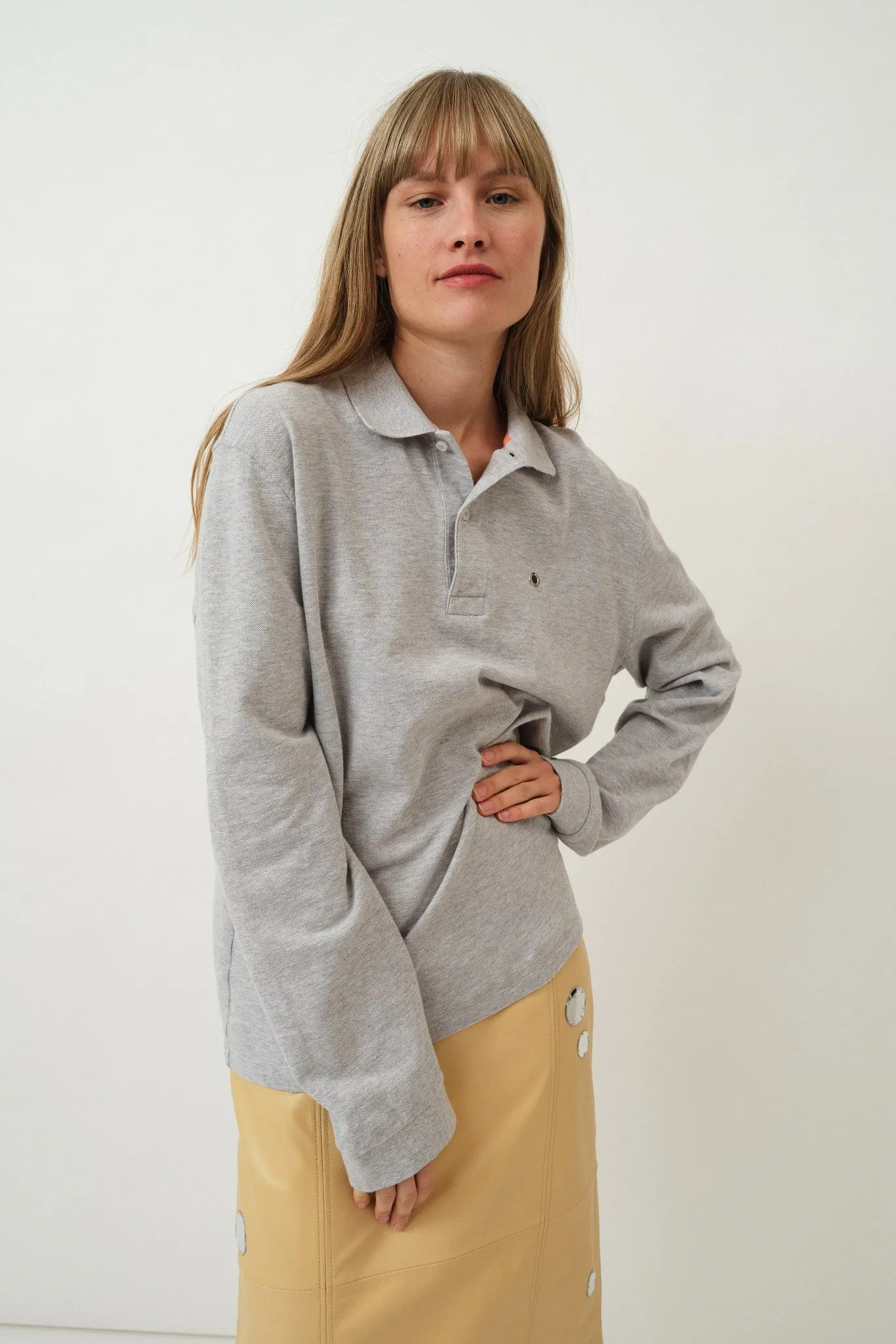 Serena Polo Shirt — Grey Melange