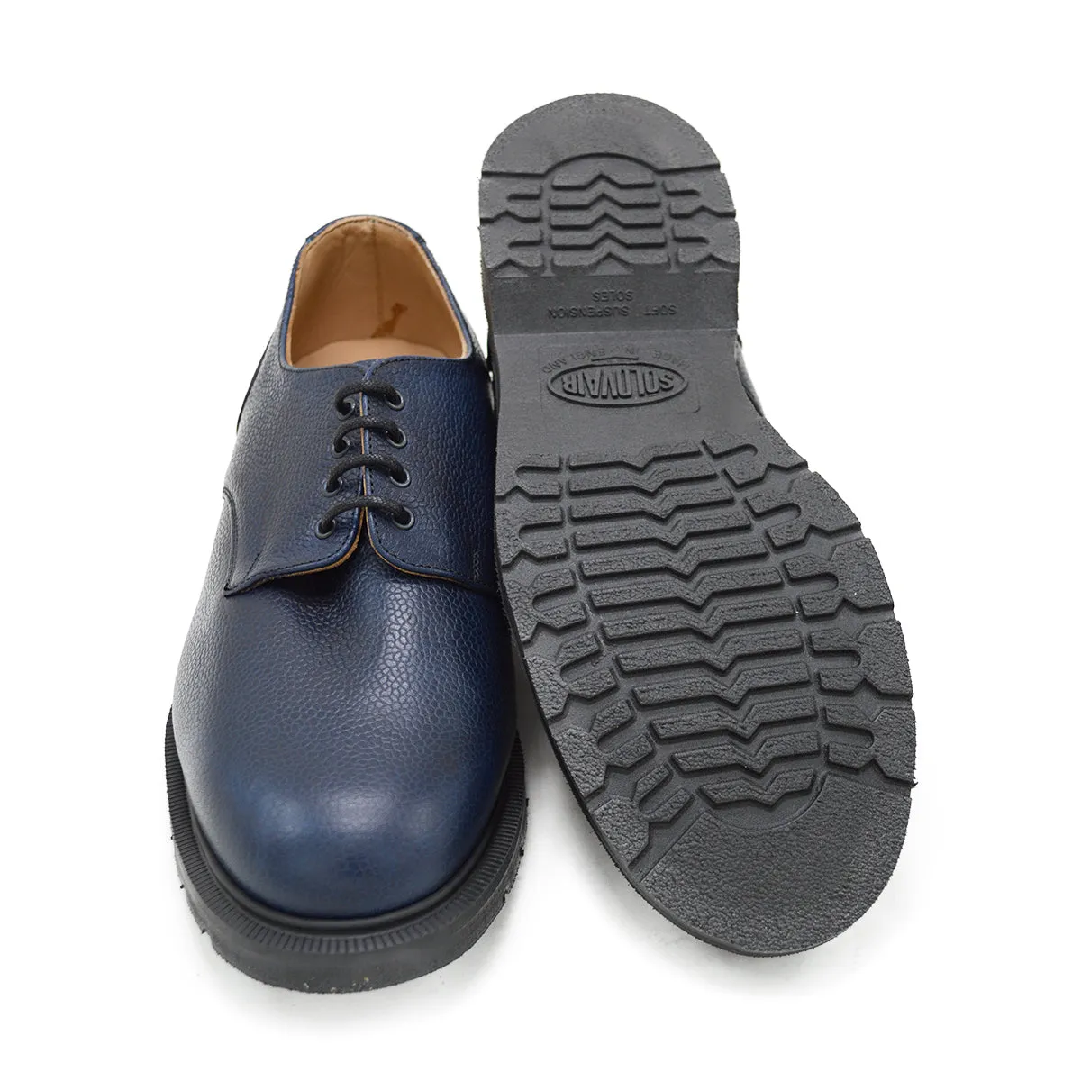 SOLOVAIR Premium Gibson Shoe -Navy Scotch Grain