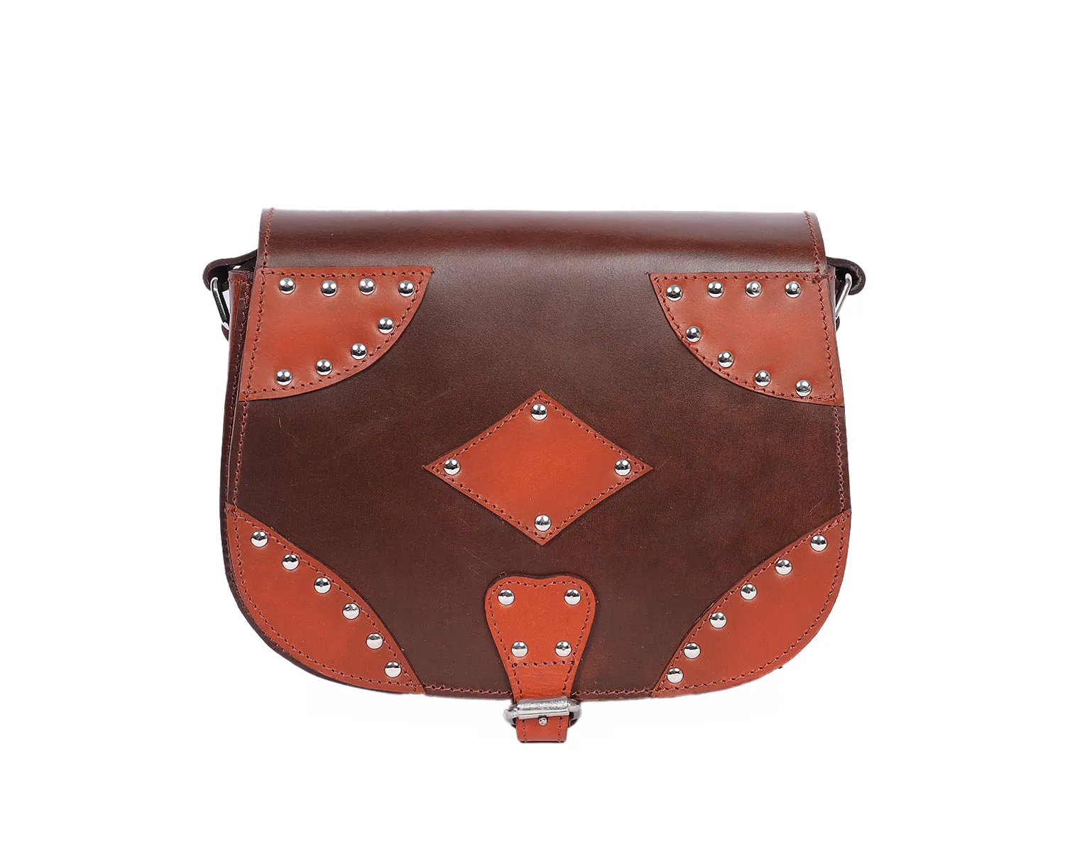 Sophisticated Style on the Go: Brown Designer Leather Sling Bag. Art: BG-1461