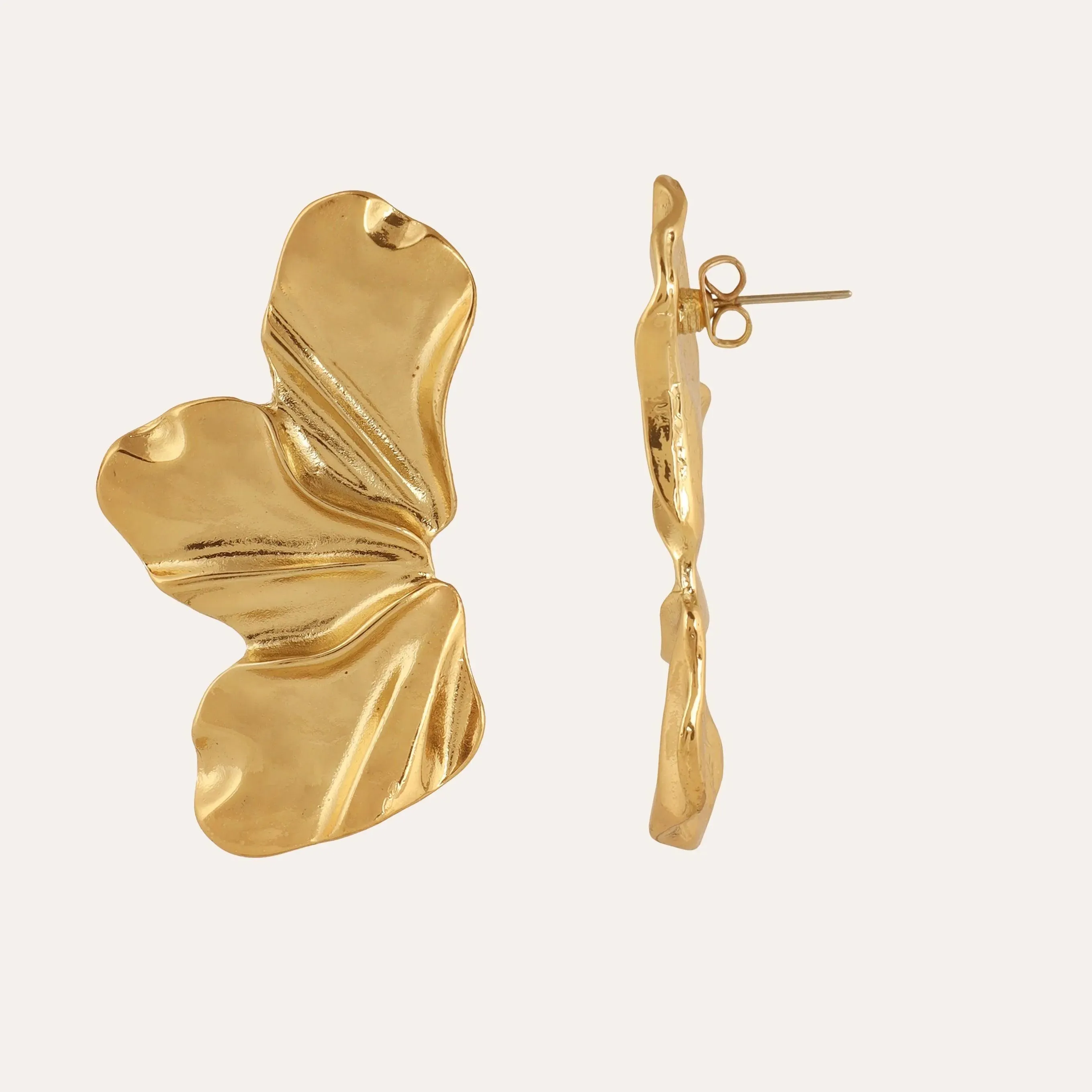 TFC Bling Blossom Gold Plated Stud Earrings