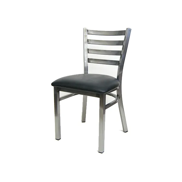 The Henry Medium Gun Metal Ladder Back Restaurant Chair