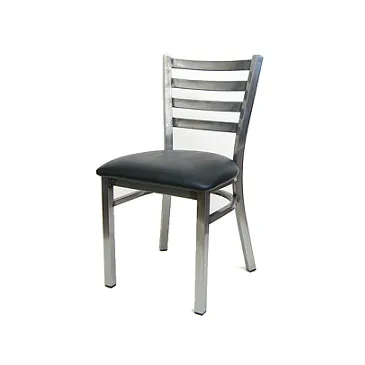 The Henry Medium Gun Metal Ladder Back Restaurant Chair