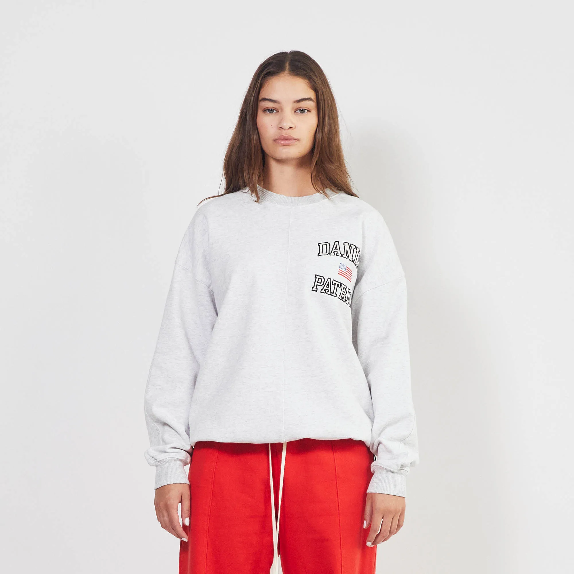 USA sweatshirt / ash heather grey