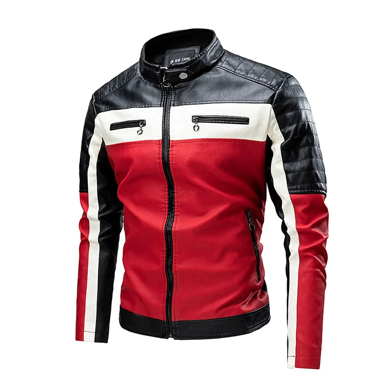 Winter new leather jacket for men's